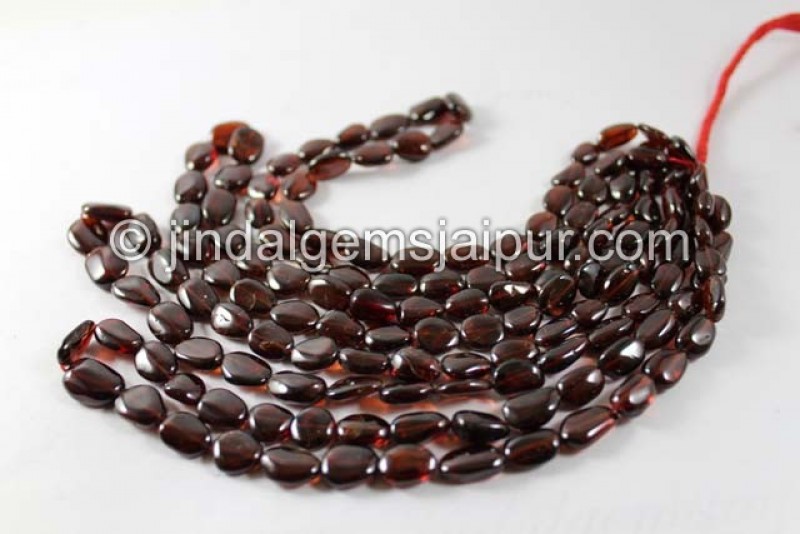 Garnet Far Smooth Oval Nugget Shape Beads